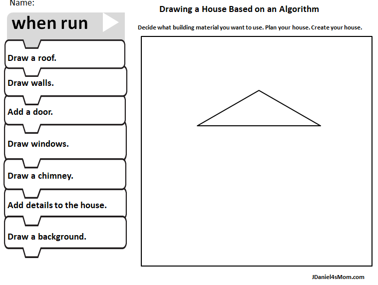 Drawing a House Based on an Algorithm - Adding a Roof