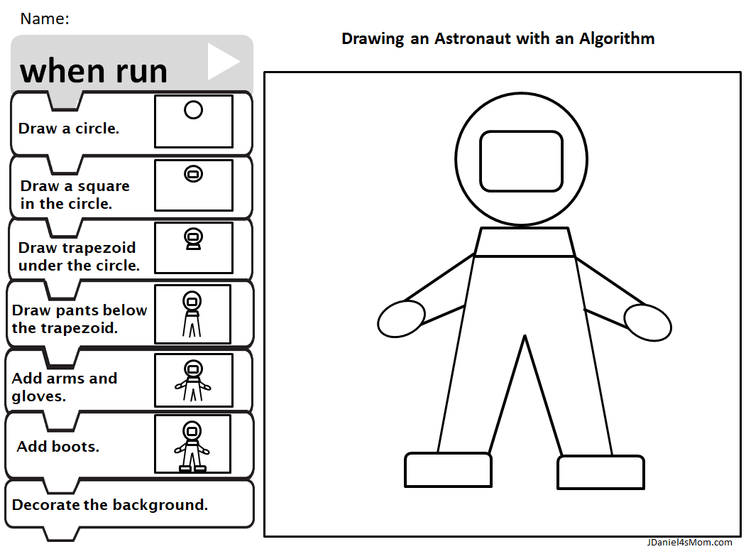 Drawing an Astronaut with a Algorithm  (Completed Picture)