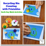Earth Day Math Activities - Recycling Bin Counting with Printable Recycling Bins