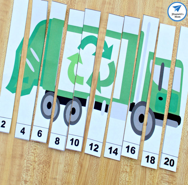 Earth Day Number Puzzles - This puzzles focuses on skip counting by 2's.