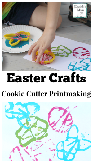 Easter Crafts - Cookie Cutter Printmaking - JDaniel4s Mom