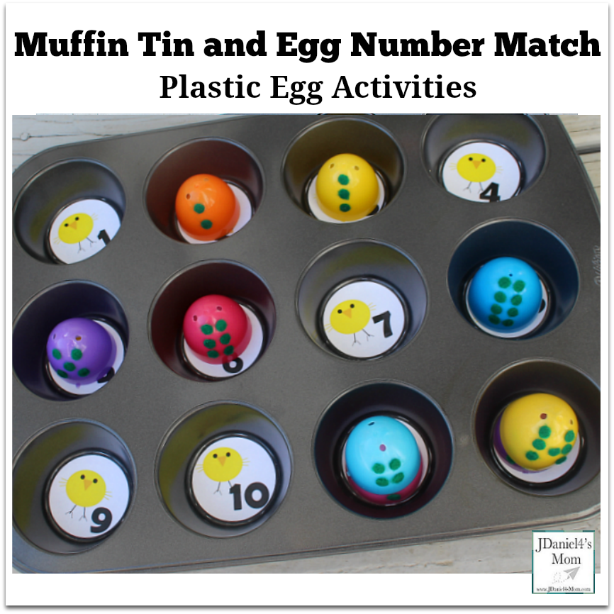 Easter Egg Game - Muffin Tin and Egg Number Match