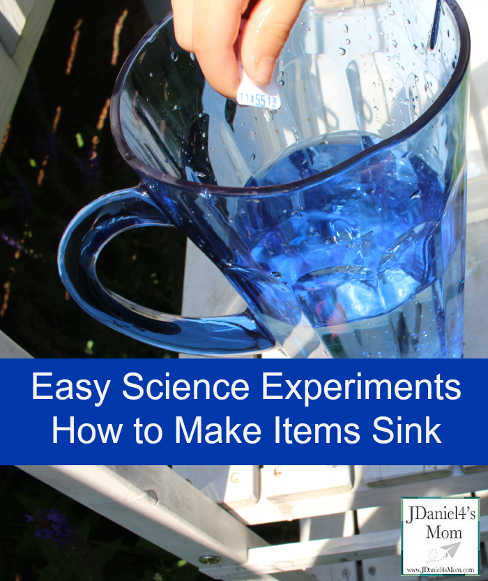 Easy Science Experiments How To Make Things Sink