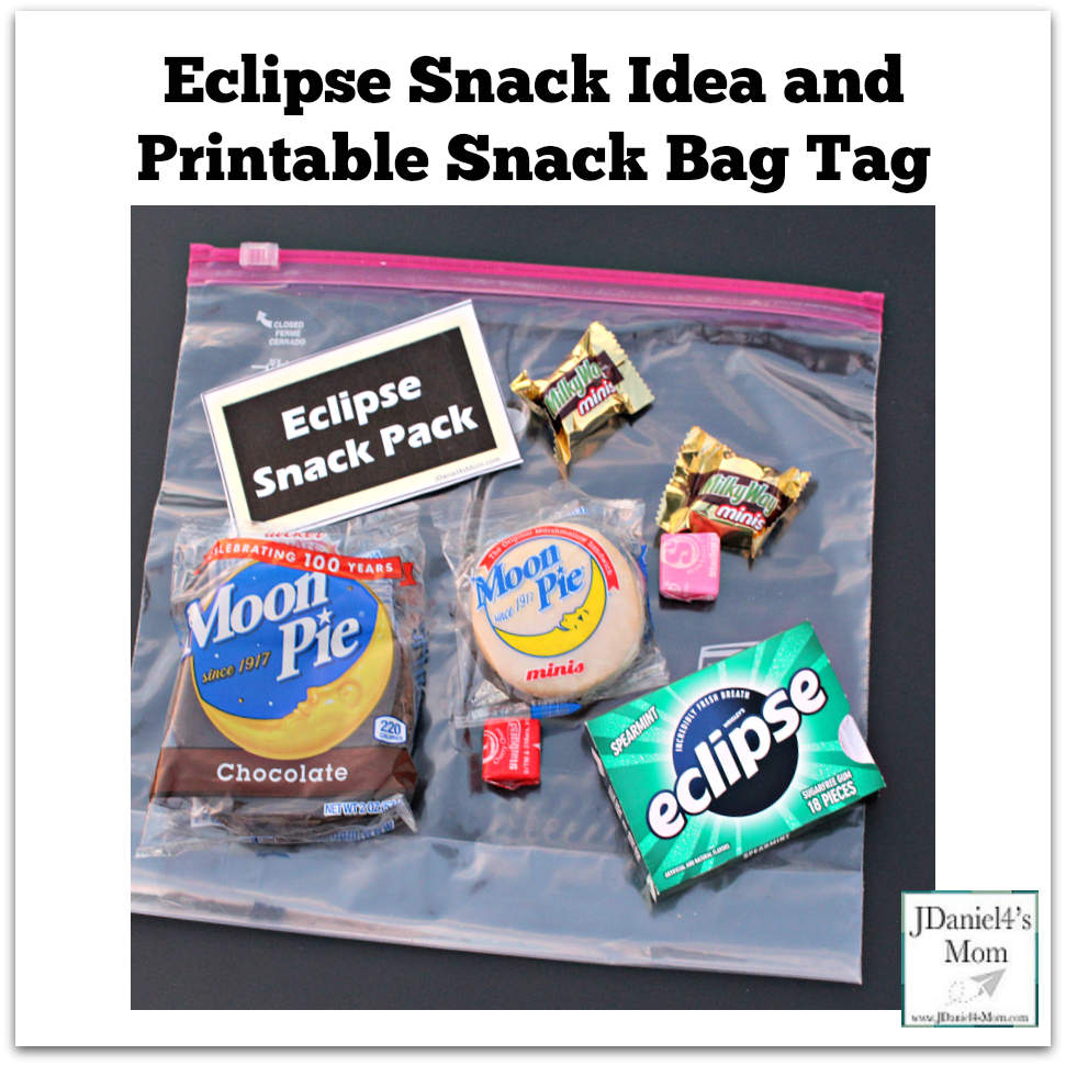 Eclipse Snack Ideas and Printable Snack Pack Bag Tags