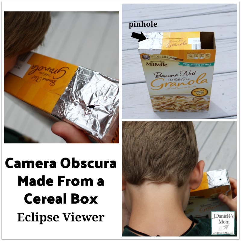 Eclipse Viewer Camera Obscura Made From A Cereal Box