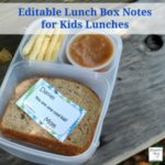 Editable Lunch Box Notes for Kids Lunches with Positive Messages
