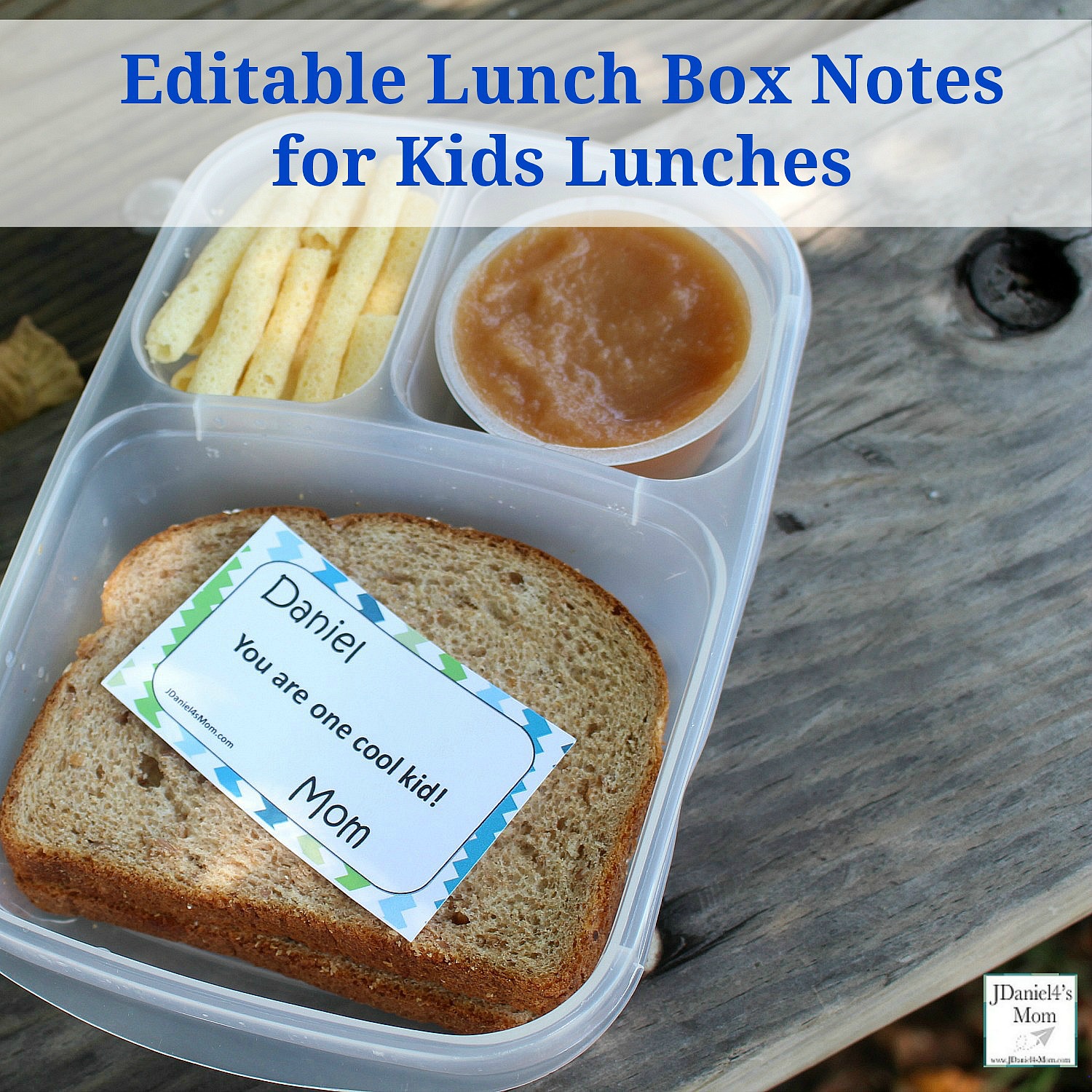 Editable Lunch Box Notes For Kids Lunches