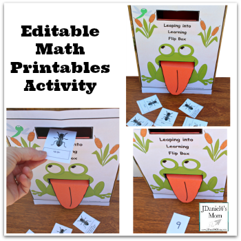 Editable Math Printables Activity- Leap into Leaping Flip Box