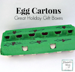 Egg Cartons- Great Holiday Gift Boxes With Holly