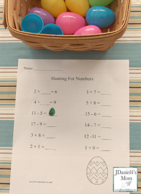 Easter Egg Hunt for Missing Numbers 