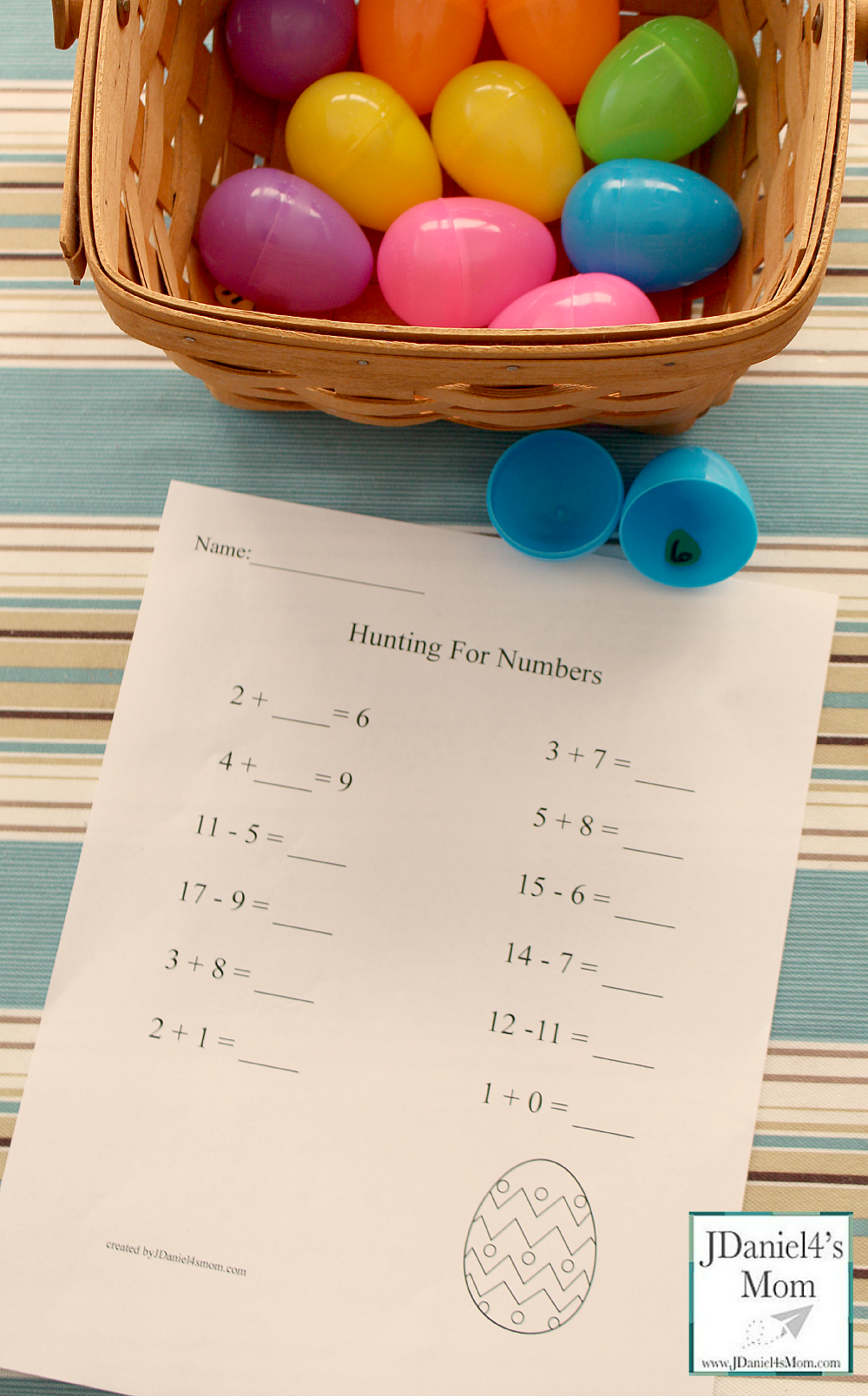 Easter Egg Hunt for Missing Numbers 