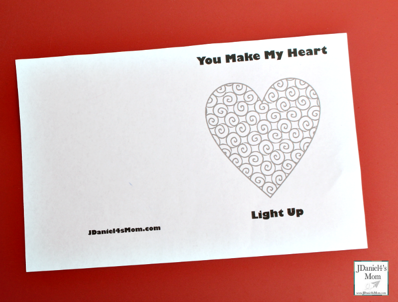 Electric Circuit Kids Valentine Card Not Colored