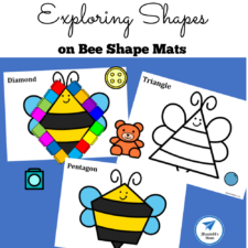 Exploring Shapes on Bee Shape Mats - JDaniel4s Mom
