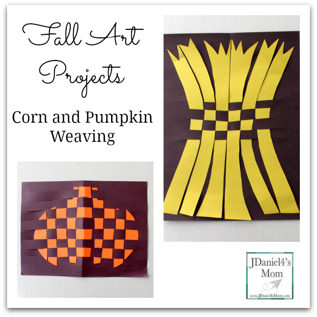 Fall Art Projects- Corn and Pumpkin Weaving