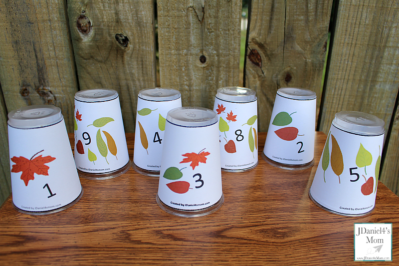 Fall Leaves Counting Activities with Printable- There are a lot of number games you can play with these cups.