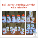 Fall Leaves Counting Activities with Printable- There are a lot of number games you can play with these cups.
