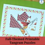 Fall-Themed Printable Tangram Puzzles for Kids