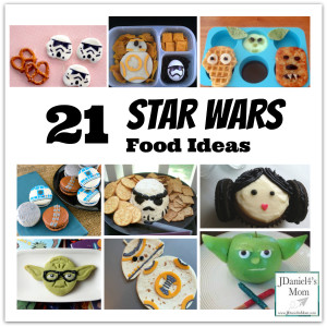 21 Star Wars Food Ideas- They would make fun meals, snacks, party food or movie viewing treats.