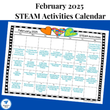 February 2025 STEAM Activity Calendar