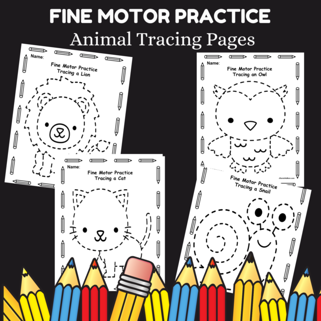 Tracing Curved Lines Fish: Fine-Motor Skills