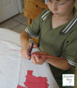 Fine Motor Activity Fold  and Thread Necklace