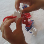 Fine Motor Activity Fold and Thread Necklace