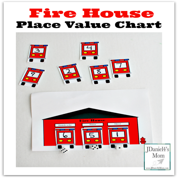 These fire house themed place value charts with number trucks would be great to work with in a center or with your children at home. There is a two digit place value chart and a three digit place value chart in this set.