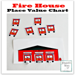 These fire house themed place value charts with number trucks would be great to work with in a center or with your children at home. There is a two digit place value chart and a three digit place value chart in this set.