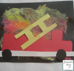 Fire Truck Craft with a Flame Painting