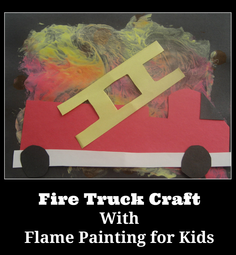 Fire Truck Craft with a Flame Painting