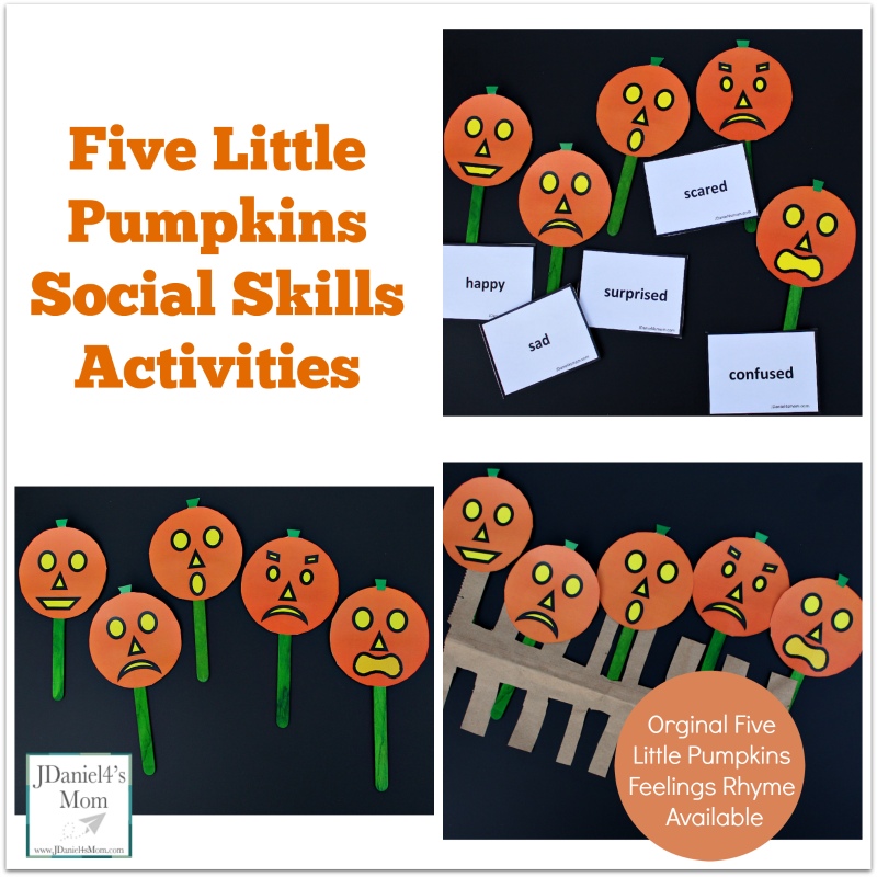 Social Skills Activities With Five Little Pumpkins