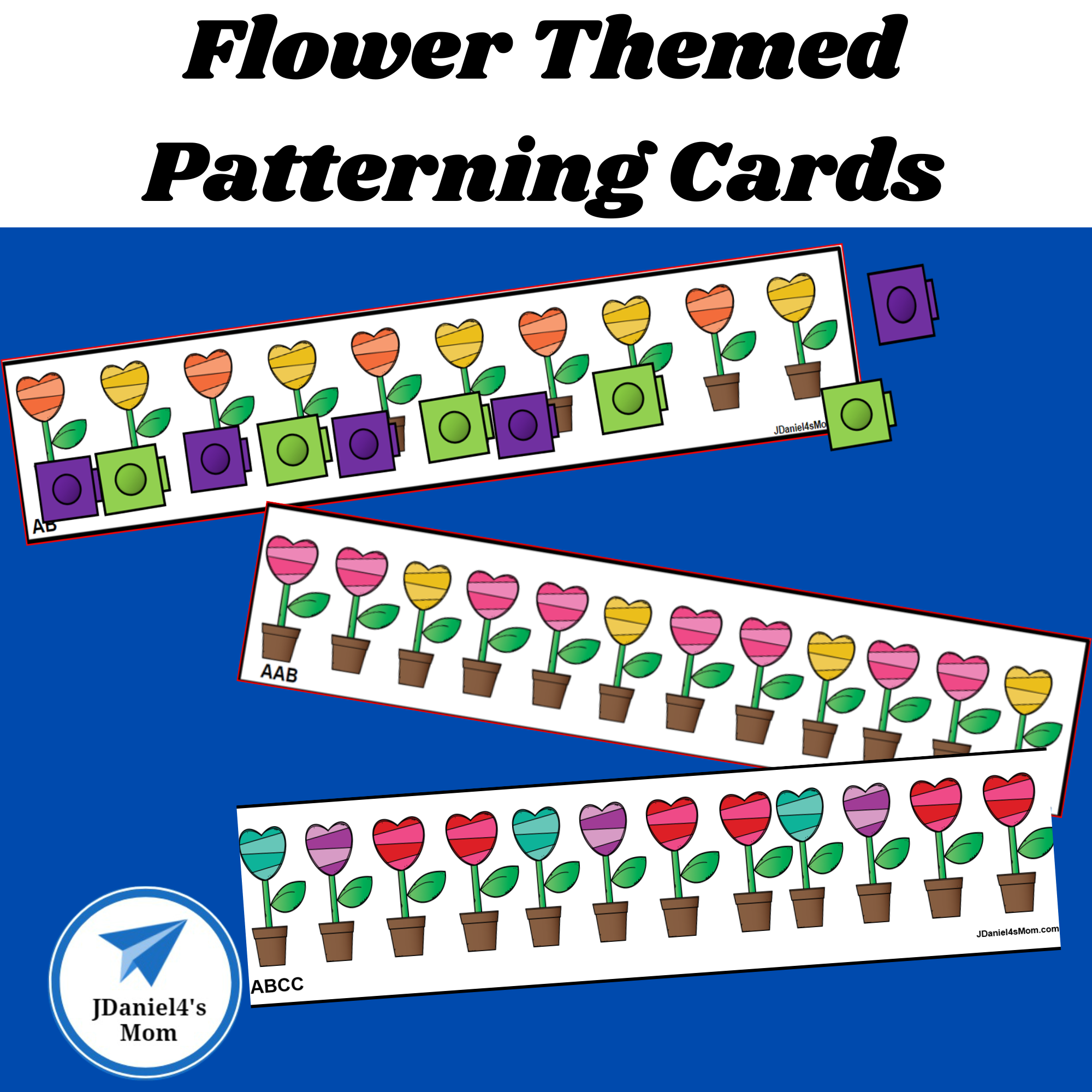 Flower Themed Patterning Cards JDaniel4s Mom