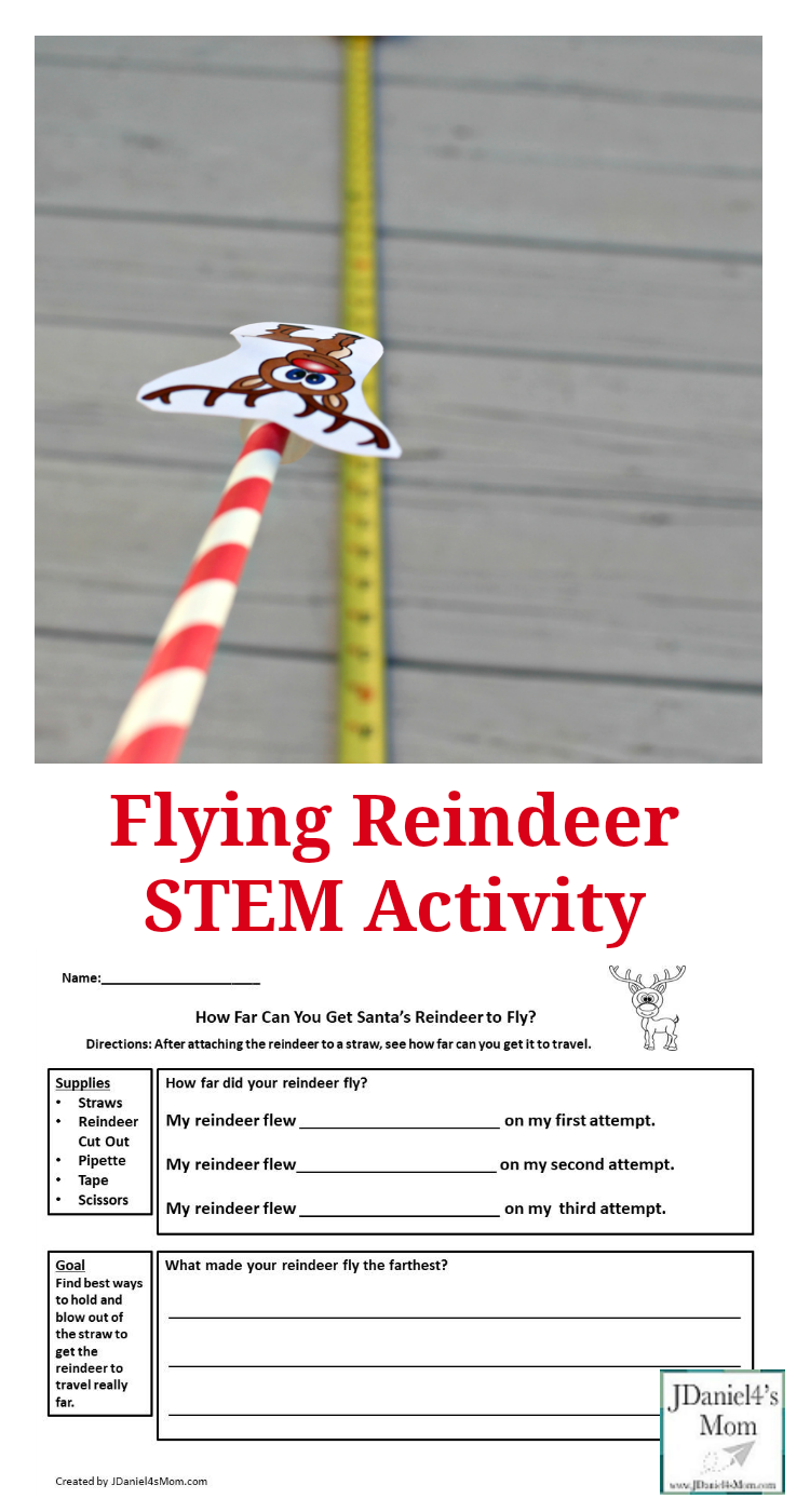 STEM Flying Reindeer Craft - Kids Craft Room