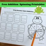 Free Addition Spinning Printables - There are three printables in this set.