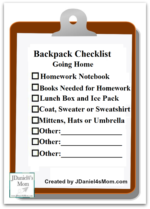 Homework Organizer Kids Student Calendar Planner Printable