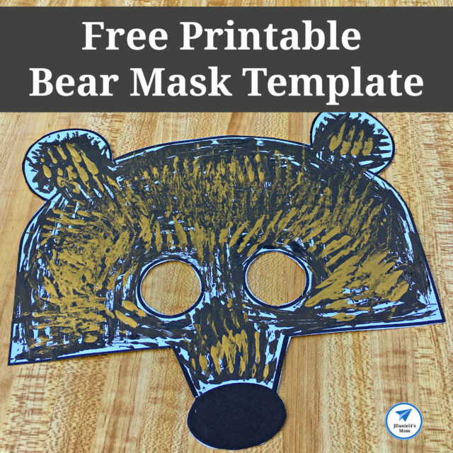 Free Printable Bear Mask Template Square