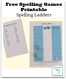 Free Spelling Games Printable- Spelling Ladders