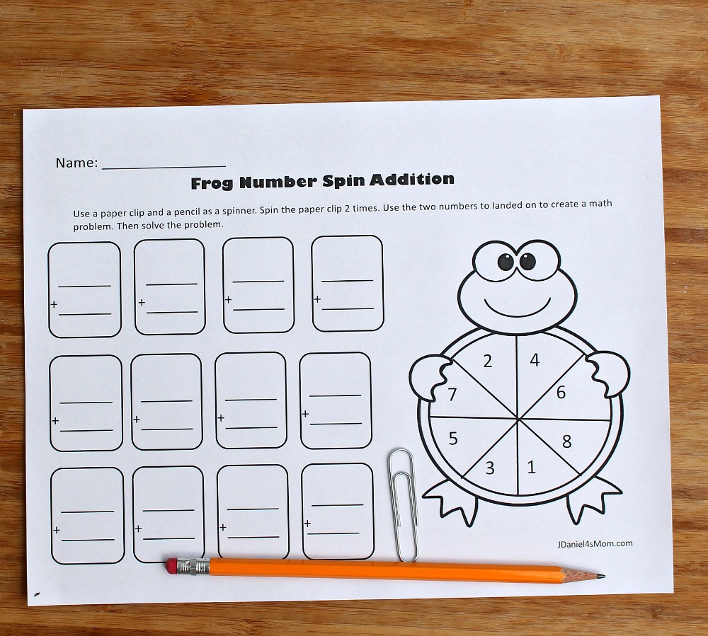 Frog Number Spin Addition Supplies