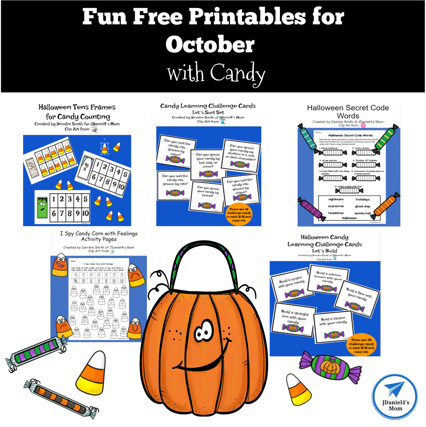 Fun Free Printables for October with Candy