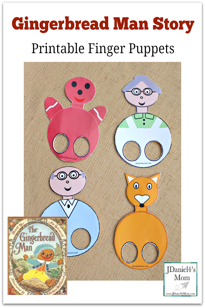 Gingerbread Man Story Printable Finger Puppets