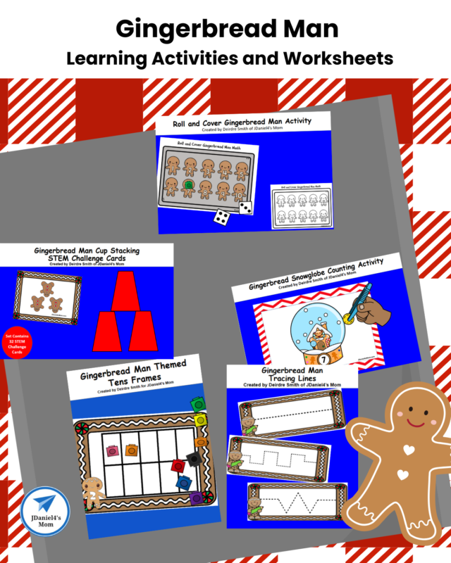 Gingerbread Man Learning Activities and Worksheets - JDaniel4s Mom
