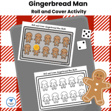 Roll and Cover Gingerbread Man Activity