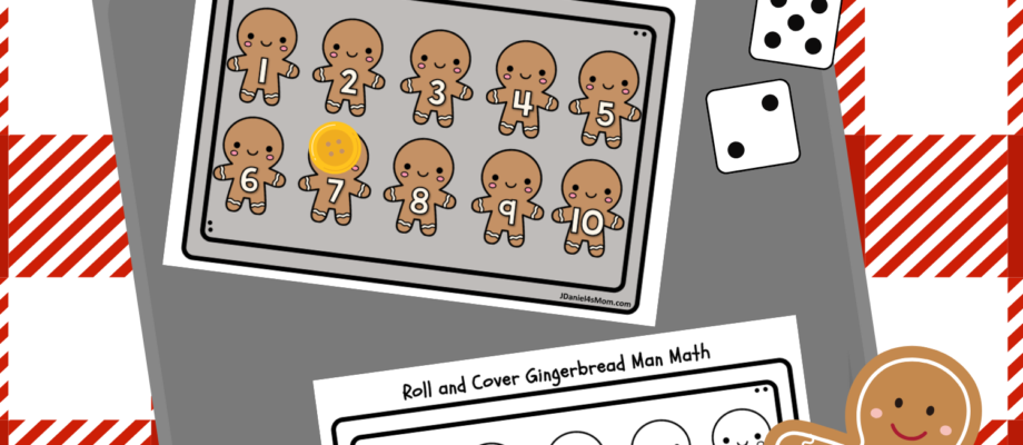 Roll and Cover Gingerbread Man Activity