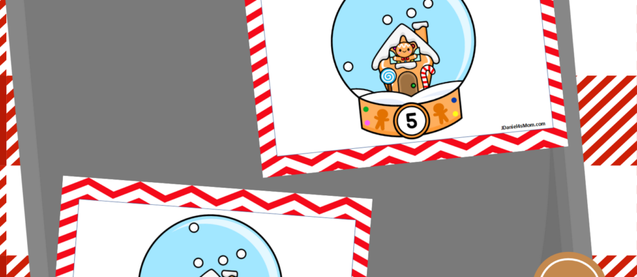 Gingerbread Snow Globe Counting Activity