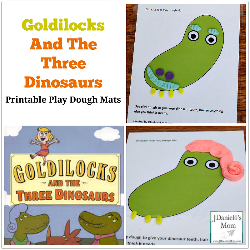 Goldilocks and the Three Dinosaurs Printable Dinosaur Play Dough Mats