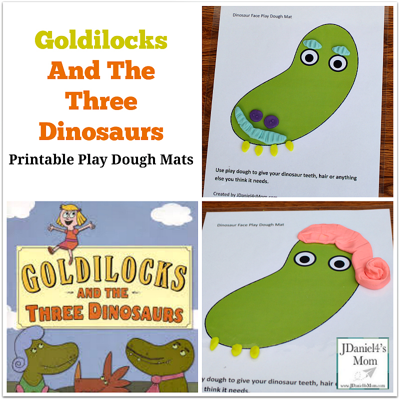 Goldilocks and The Three Dinosaurs Printable Play Dough Mats