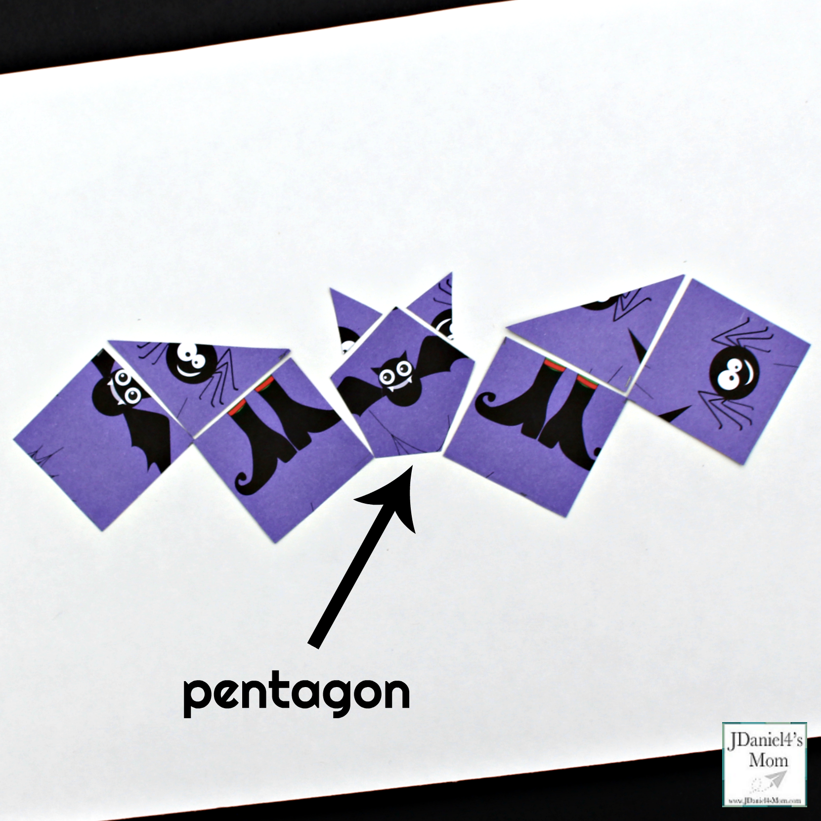 Halloween Bat Craft That Explore Shapes - Adding a Pentagon