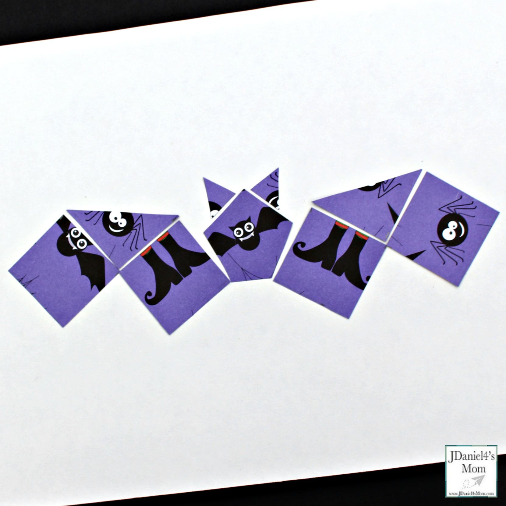 Halloween Bat Craft Purple Bat with Purple Halloween Themed Paper