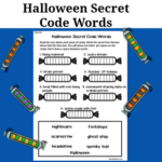 Halloween Secret Code Words Small Square