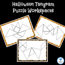 Halloween Themed Printable Tangram Puzzles